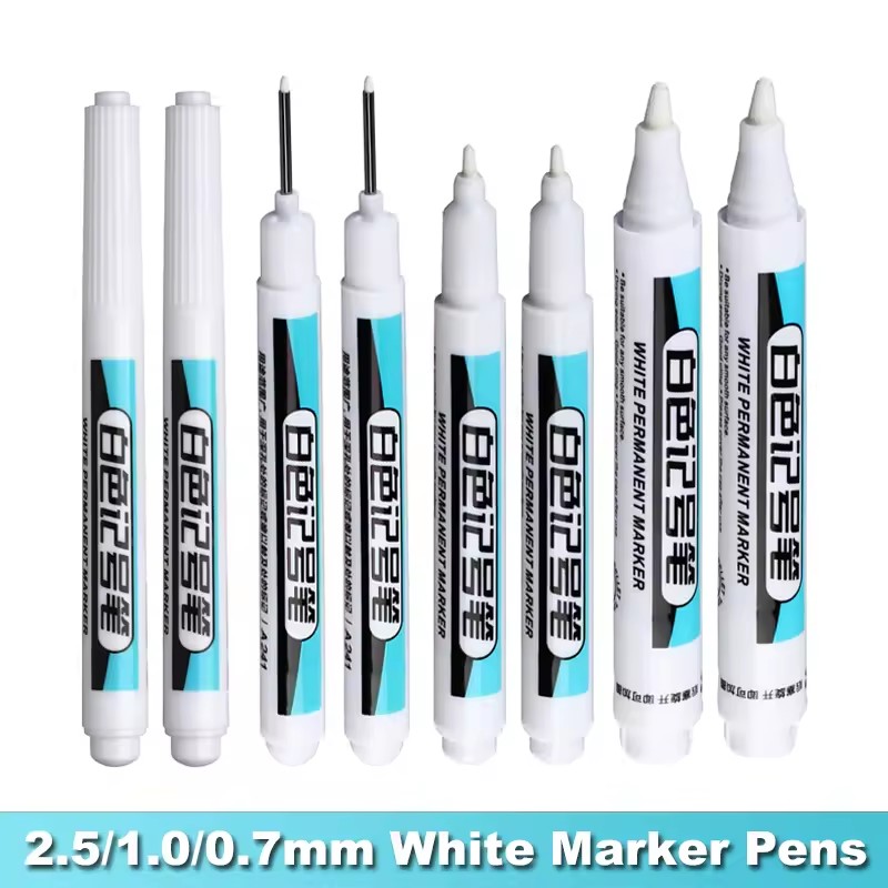 Painting Supplies - Białe, trwałe markery w kolorze białym,