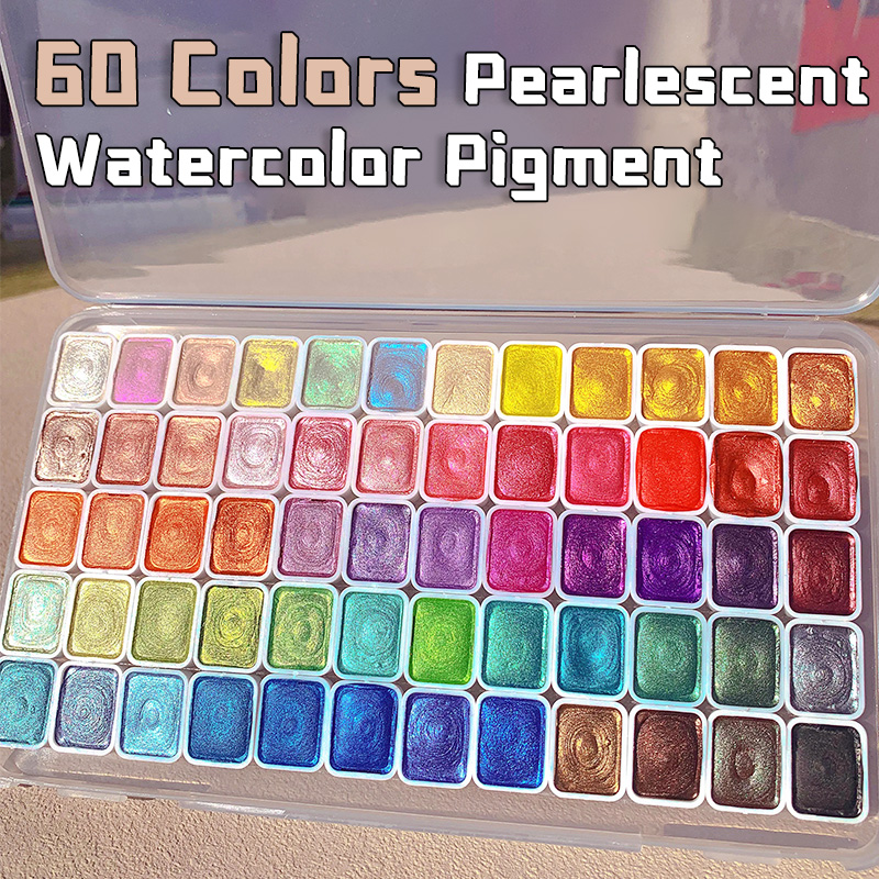 20/24/60/72 Kolory Perłowe Far – Watercolor Paint Set Solid Pigment recenzja i cena