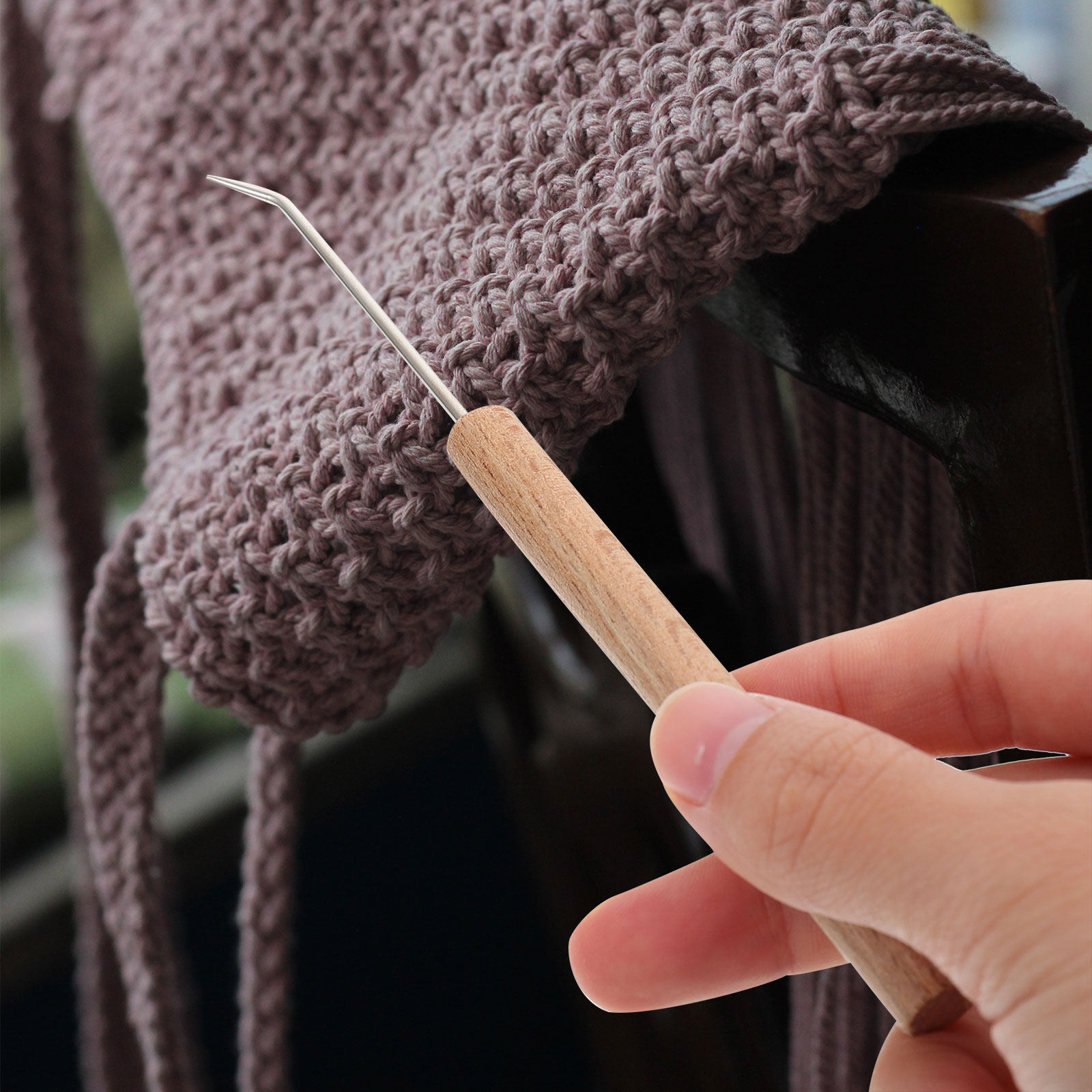 Haczyki do robótek na drutach  – Wooden Crochet Hooks Ergonomic Handle recenzja i cena